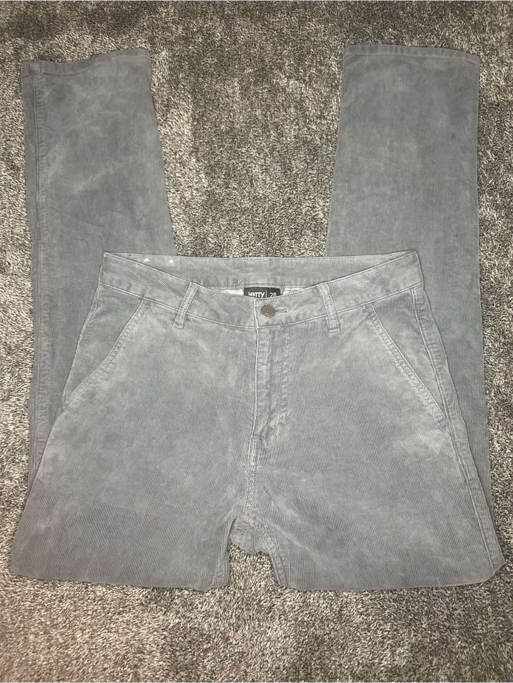 Jetty Depth Corduroy Pants Mens 28x31 Gray Chinos Stretch Casual Surf Straight